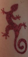 Temporary lizard tattoo